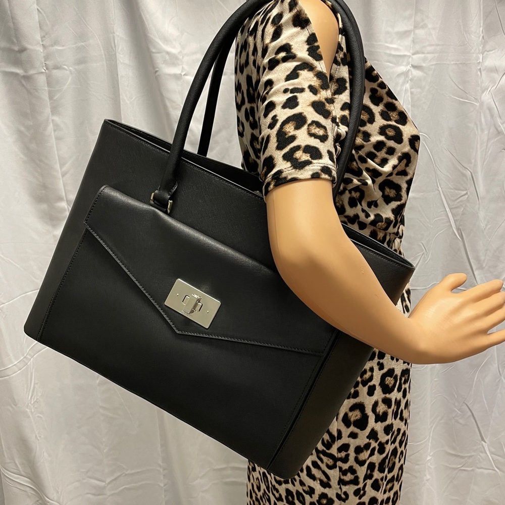 Kate Spade NWT large black purse with  wallet - Picture 2 of 11